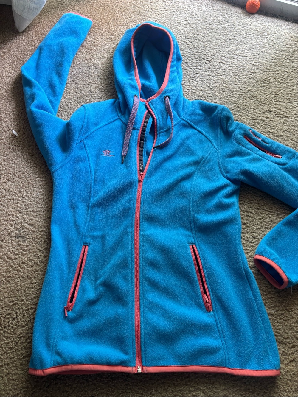 Bergans Of Norway Blue Sweater Jacket Size Medium Hooded Full Zip